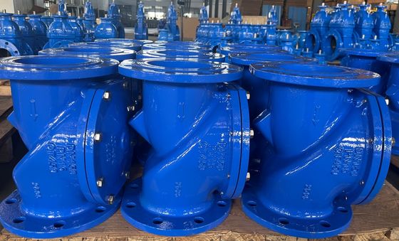 BS5153 45 Degree Rubber Seat Cast Iron Check Valve